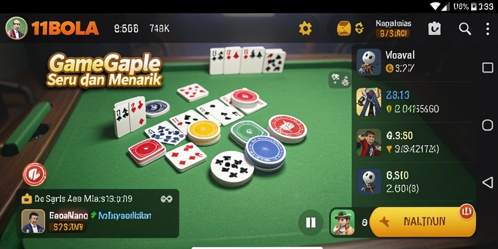 Screenshot gameplay 11BOLA yang menampilkan keseruan bermain Gaple.