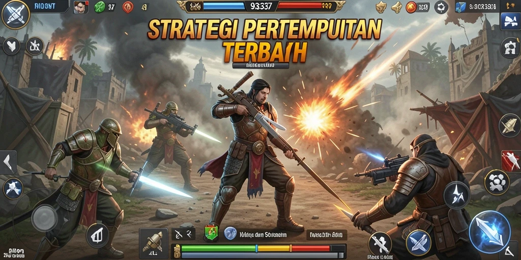 Screenshot utama 93337 menampilkan pertempuran strategis yang intens.