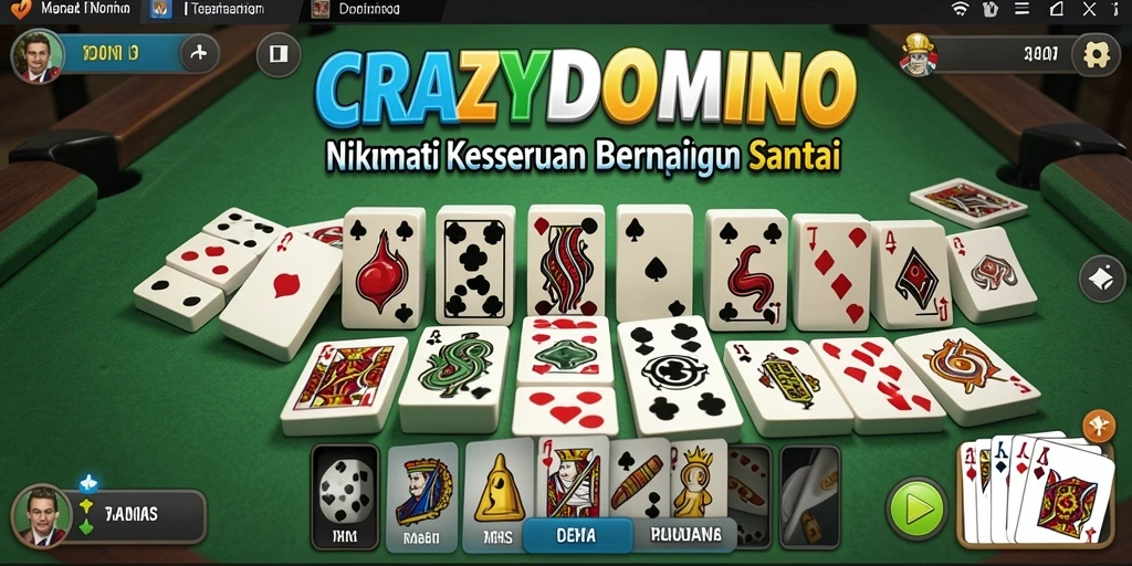 Screenshot gameplay CRAZYDOMINO yang menggambarkan aksi seru dan penuh strategi.