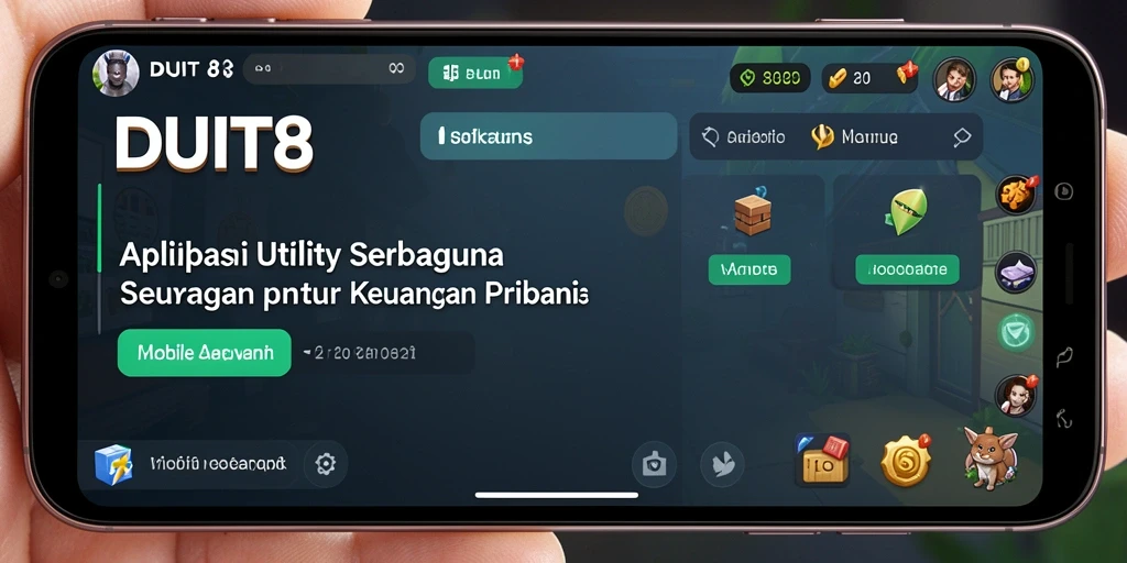 Tampilan antarmuka aplikasi DUIT8 yang user-friendly dan informatif.