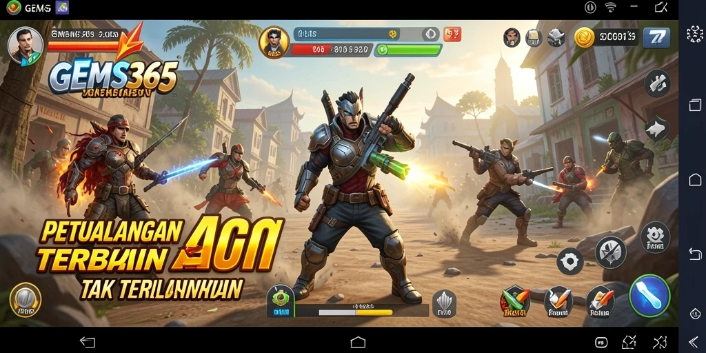 Tampilan gameplay yang mendebarkan di GEMS365, penuh aksi dan strategi.
