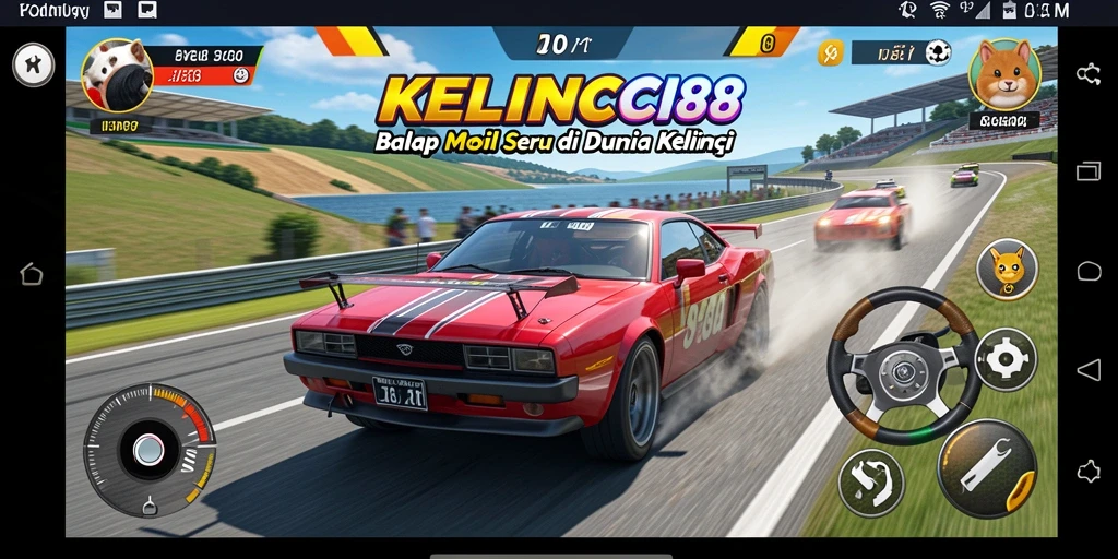 Tangkapan layar dari gameplay Racing yang menegangkan di KELINCI88.