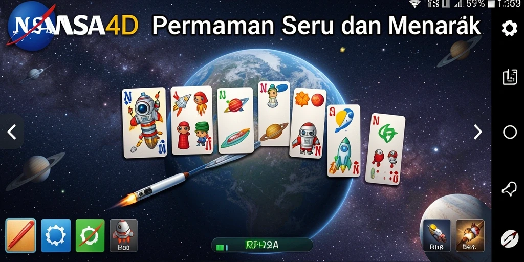 Tampilan screenshot dari gameplay seru NASA4D yang menampilkan Domino.