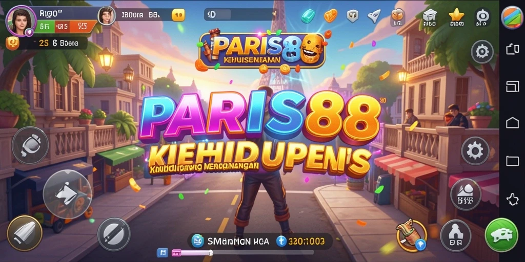 Tampilan utama gameplay PARIS88 yang menakjubkan dan interaktif.