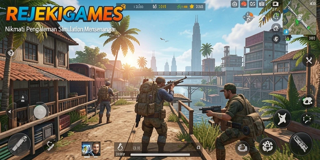 Tampilan gameplay REJEKIGAMES yang menarik dan imersif.