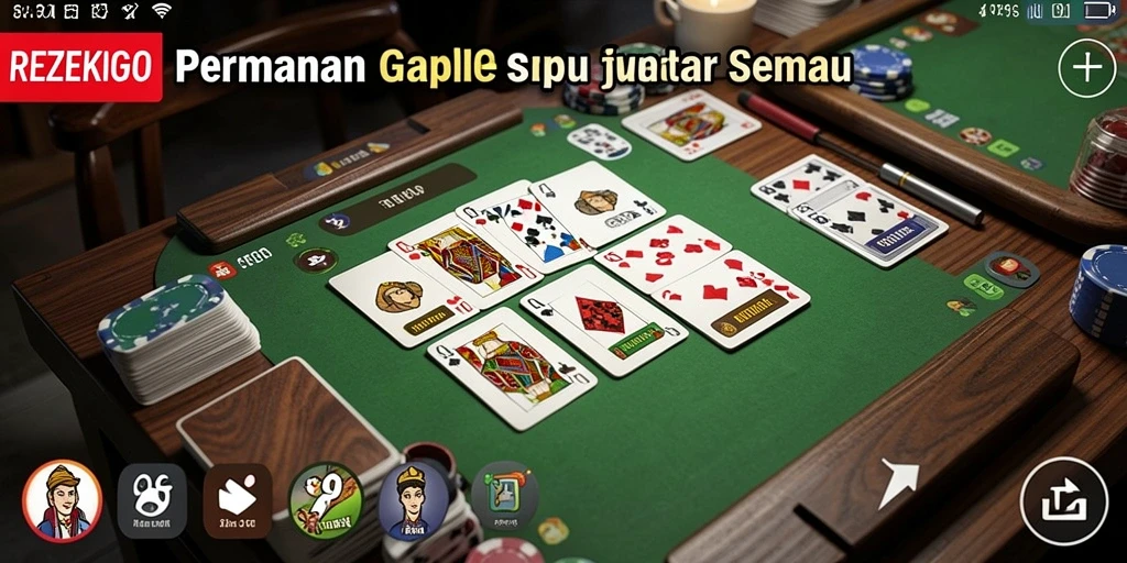 Tampilan permainan Gaple yang menarik di REZEKIGO.