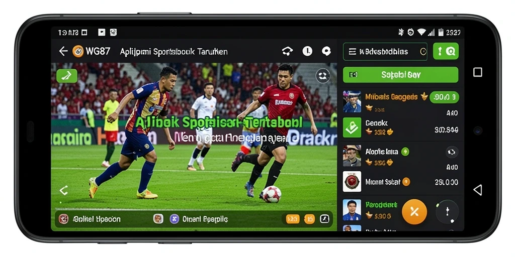 Tampilan gameplay Sportsbook di aplikasi WG87 yang menarik.