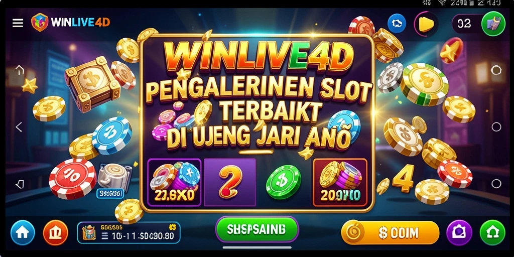 Tangkapan layar gameplay Slot dari WINLIVE4D yang menggambarkan suasana kasino.