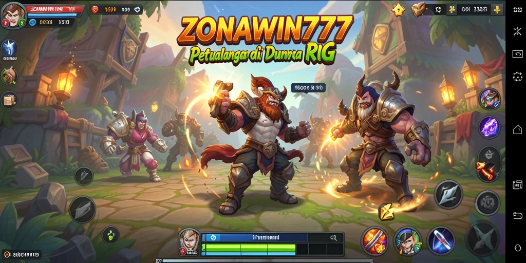 Tampilan screenshot ZONAWIN777 menampilkan aksi pertarungan RPG yang mendebarkan.